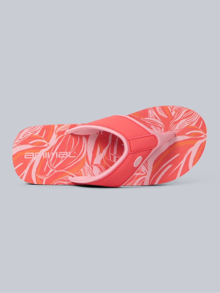 Animal Orange Womens Swish Flip Flops - Image 2 of 5