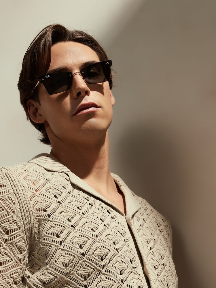 Ray Ban Gold Xime Rb3730 Irregular Sunglasses - Image 1 of 11 Ray Ban Gold Xime Rb3730 Irregular Sunglasses - Image 1 of 11