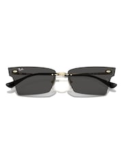 Ray Ban Gold Xime Rb3730 Irregular Sunglasses - Image 10 of 11