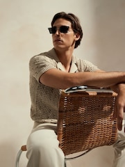 Ray Ban Gold Xime Rb3730 Irregular Sunglasses - Image 4 of 11