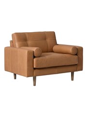 Halo Tan Brown Caufield Leather Chair - Image 4 of 10
