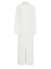 Long Tall Sally White Crinkle Longline Shirt - Image 6 of 6