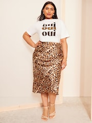 Curves Like These White Letters Short Sleeve Graphic T-Shirt - Image 2 of 4