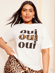 Curves Like These White Letters Short Sleeve Graphic T-Shirt - Image 3 of 4