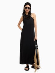 AllSaints Black Kura Dress - Image 1 of 6