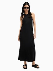 AllSaints Black Kura Dress - Image 4 of 6