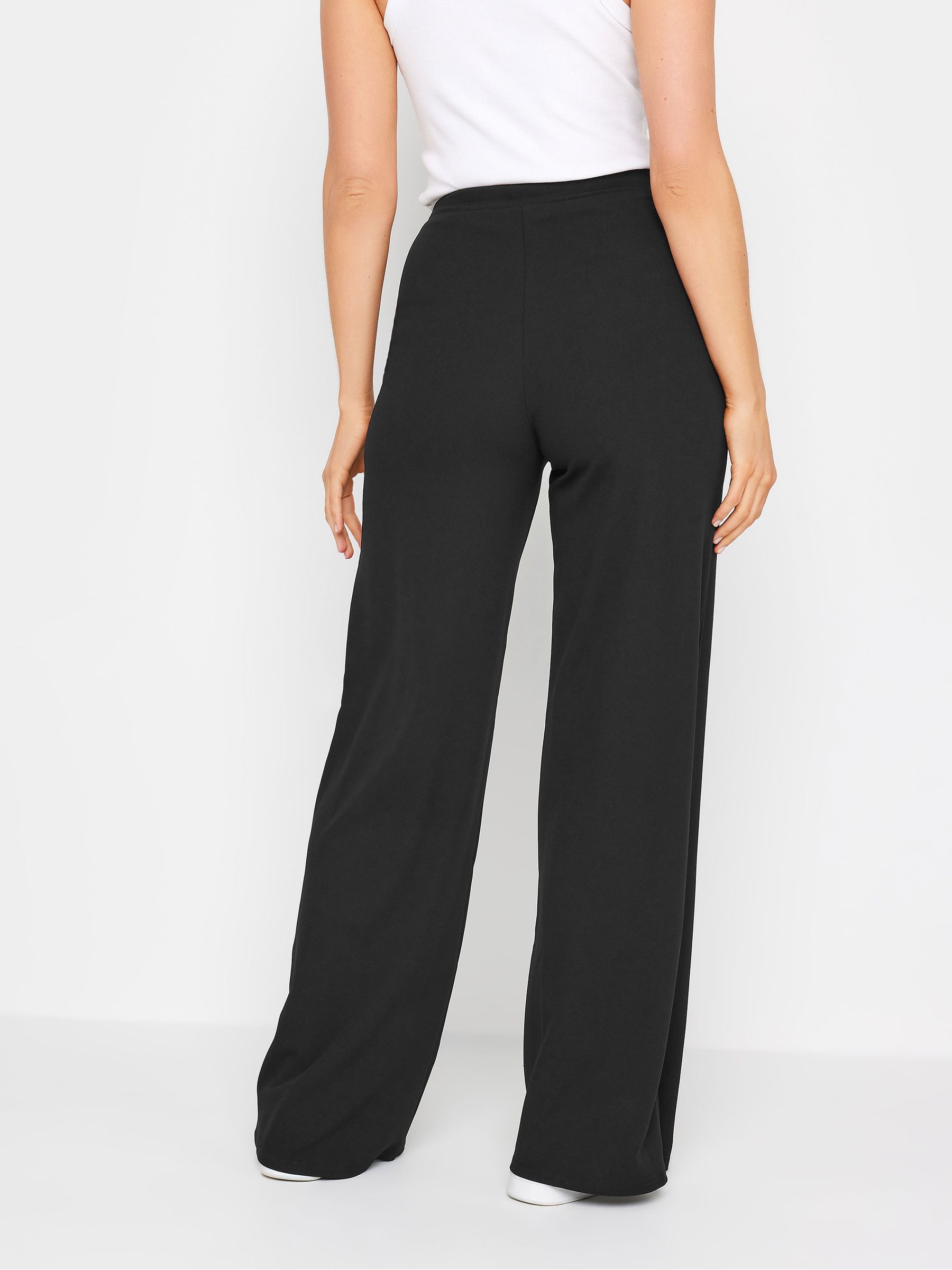 Buy Long Tall Sally Black & White Front Stripe Wide Leg Trousers