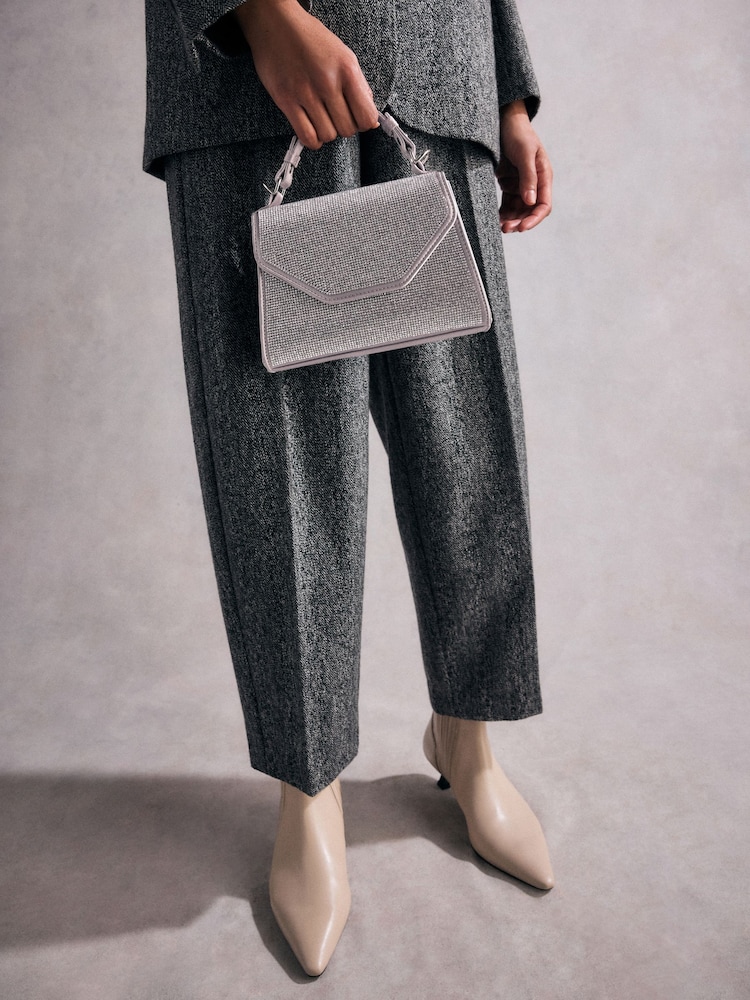 Silver Tabitha Simmons Stella Sparkle Handheld Bag - Image 1 of 18