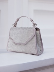 Silver Tabitha Simmons Stella Sparkle Handheld Bag - Image 10 of 18