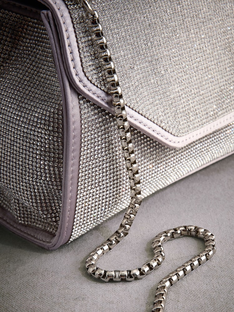 Silver Tabitha Simmons Stella Sparkle Handheld Bag - Image 11 of 18