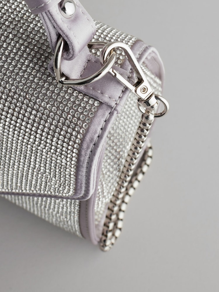 Silver Tabitha Simmons Stella Sparkle Handheld Bag - Image 13 of 18