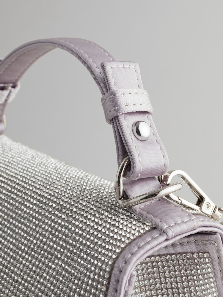 Silver Tabitha Simmons Stella Sparkle Handheld Bag - Image 14 of 18