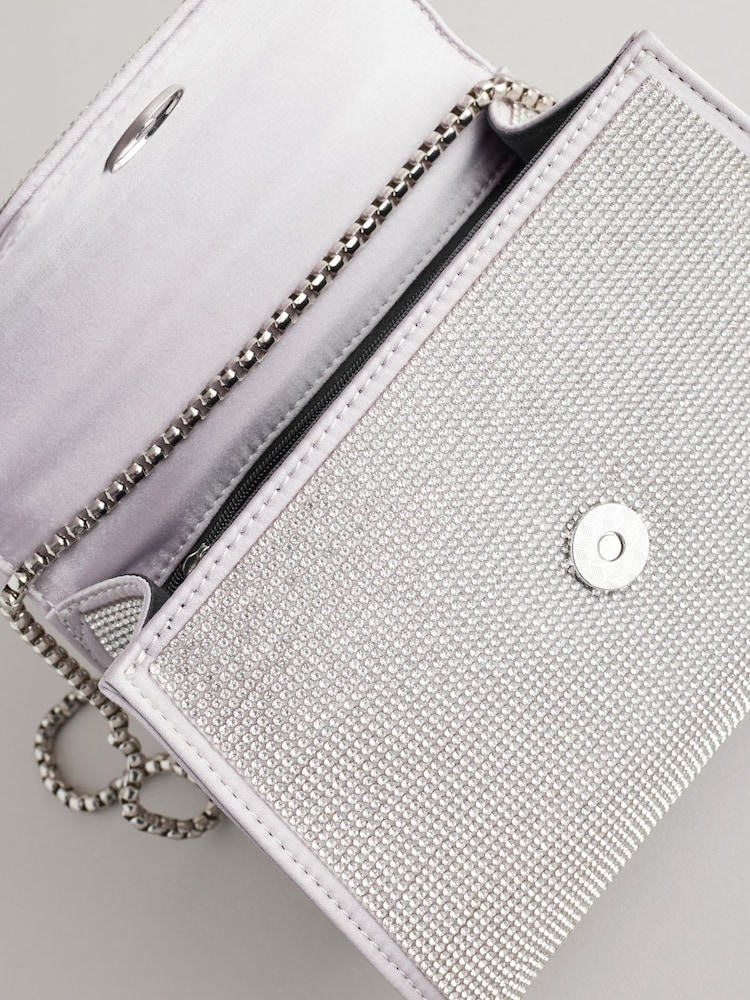 Silver Tabitha Simmons Stella Sparkle Handheld Bag - Image 16 of 18