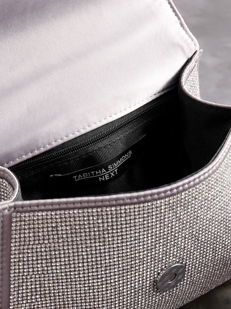 Silver Tabitha Simmons Stella Sparkle Handheld Bag - Image 17 of 18
