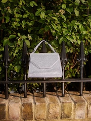 Silver Tabitha Simmons Stella Sparkle Handheld Bag - Image 7 of 18