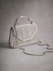Silver Tabitha Simmons Stella Sparkle Handheld Bag - Image 8 of 18