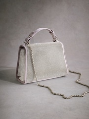 Silver Tabitha Simmons Stella Sparkle Handheld Bag - Image 9 of 18
