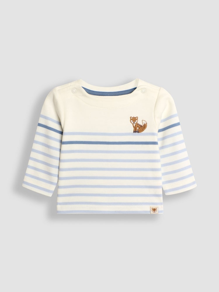 Komplet majice z vezenino in rebrastih pajkic Jojo Maman Bébé Fox - Slika 2 iz 6 Komplet majice z vezenino in rebrastih pajkic Jojo Maman Bébé Fox - Slika 2 iz 6