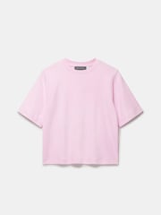 Mint Velvet Pink Cotton Boxy T-Shirt - Image 3 of 4