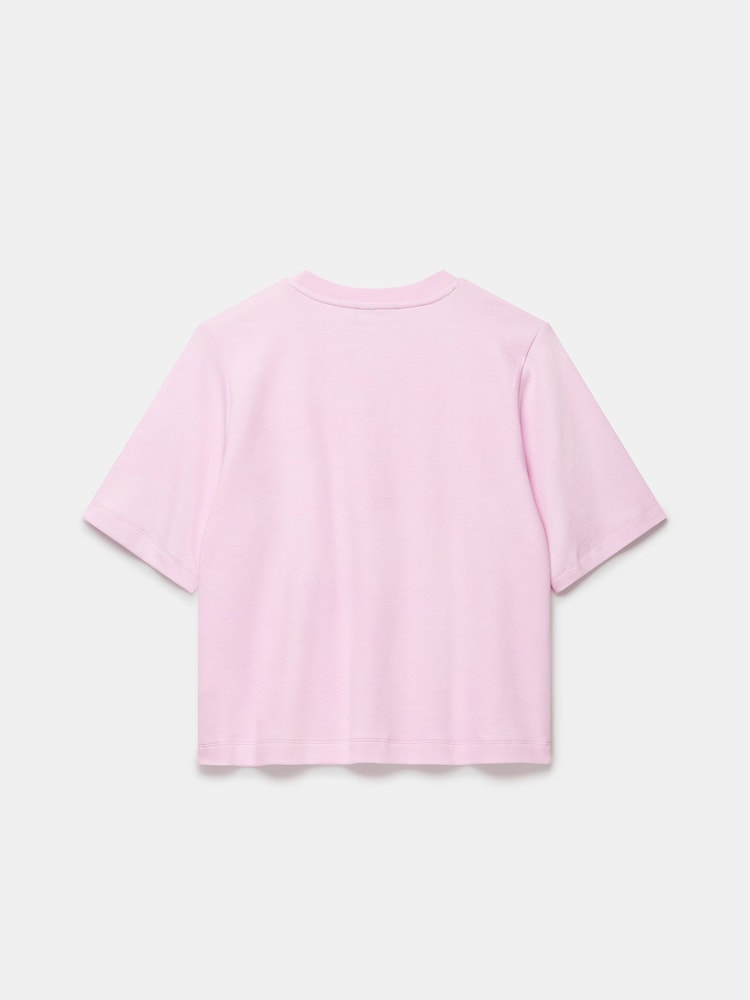 Mint Velvet Pink Cotton Boxy T-Shirt - Image 4 of 4