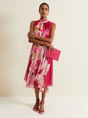 Phase Eight Pink Petite Lucinda Floral Dress - Image 1 of 7