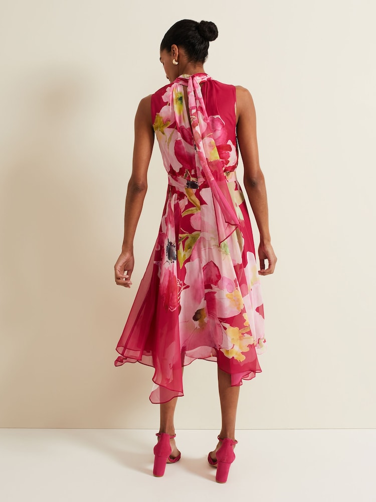 Phase Eight Pink Petite Lucinda Floral Dress - Image 2 of 7