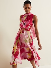 Phase Eight Pink Petite Lucinda Floral Dress - Image 3 of 7