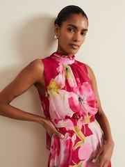 Phase Eight Pink Petite Lucinda Floral Dress - Image 4 of 7