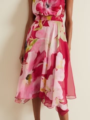 Phase Eight Pink Petite Lucinda Floral Dress - Image 6 of 7
