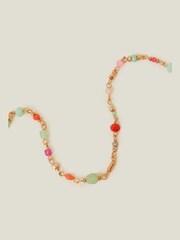 Accessorize Orange Long Beaded Rope Necklace - Image 2 of 3