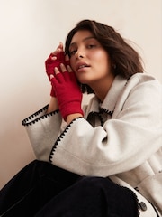 Red Fingerless Gloves - Image 1 of 5