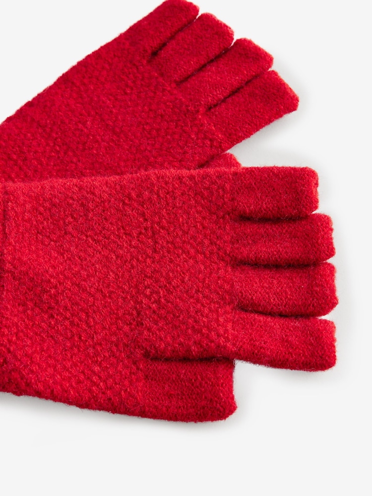 Red Fingerless Gloves - Image 4 of 5