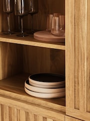 Natural Slatted Tall Sideboard - Image 4 of 10