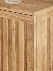 Natural Slatted Tall Sideboard - Image 5 of 10