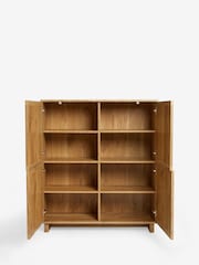Natural Slatted Tall Sideboard - Image 7 of 10