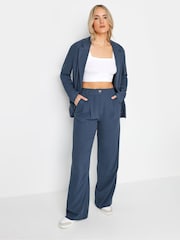 Blauw - Long Tall Sally - Linnen broek met wijde pijpen - Image 1 of 5