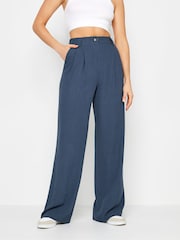 Blauw - Long Tall Sally - Linnen broek met wijde pijpen - Image 2 of 5