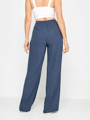 Blauw - Long Tall Sally - Linnen broek met wijde pijpen - Image 3 of 5