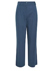Blauw - Long Tall Sally - Linnen broek met wijde pijpen - Image 5 of 5