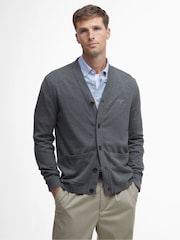 Barbour® Grey Marl Pimi 100% Cotton Knitted Cardigan - Image 1 of 6