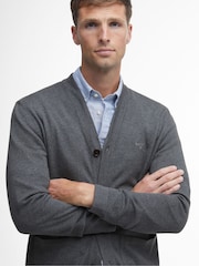 Barbour® Grey Marl Pimi 100% Cotton Knitted Cardigan - Image 4 of 6