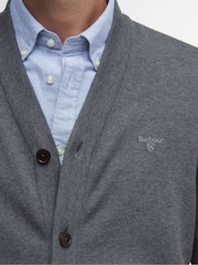 Barbour® Grey Marl Pimi 100% Cotton Knitted Cardigan - Image 5 of 6