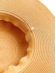 Nicole Miller Cream/Yellow Straw Sun 100% Cotton Hat - Image 4 of 6