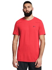 Under Armour Red Vanish Seamless Grid T-Shirt - Image 1 of 4