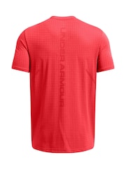 Under Armour Red Vanish Seamless Grid T-Shirt - Image 4 of 4