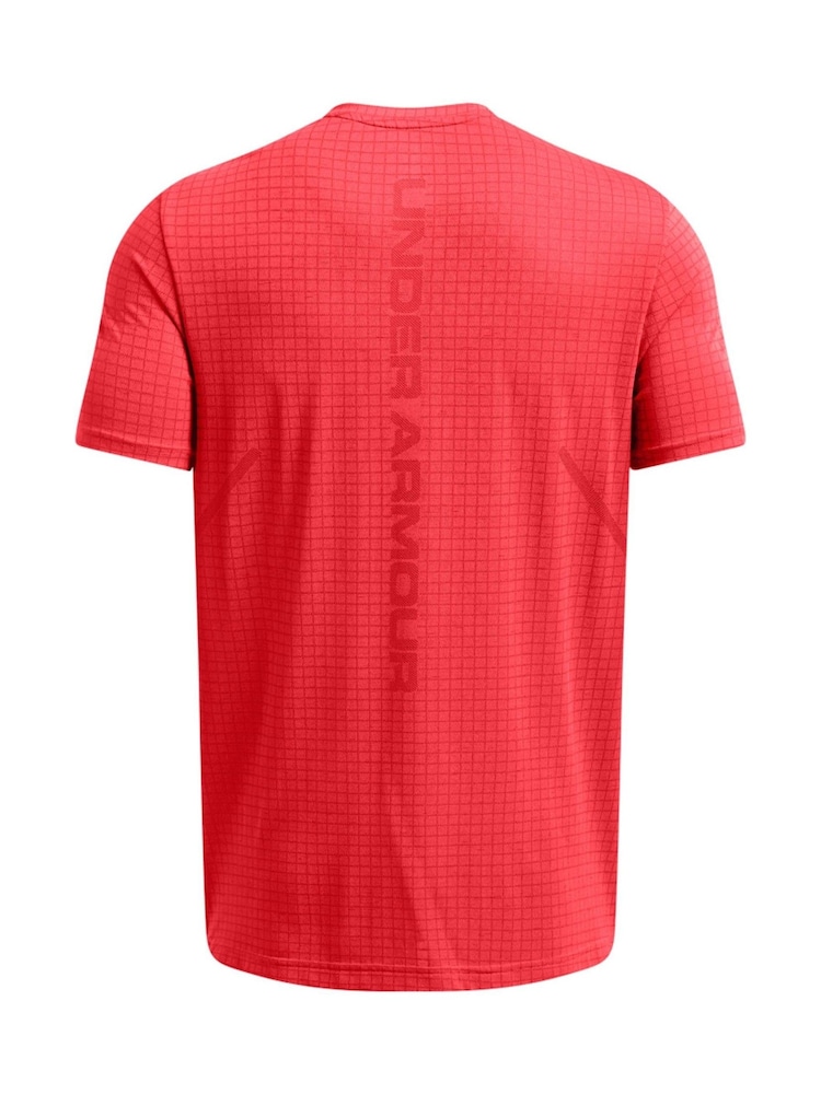 Under Armour Red Vanish Seamless Grid T-Shirt - Image 4 of 4
