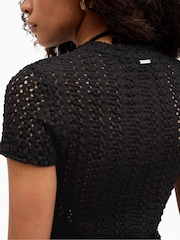 AllSaints Black Karma Stevie T-Shirt - Image 4 of 7