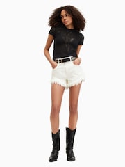 AllSaints Black Karma Stevie T-Shirt - Image 5 of 7