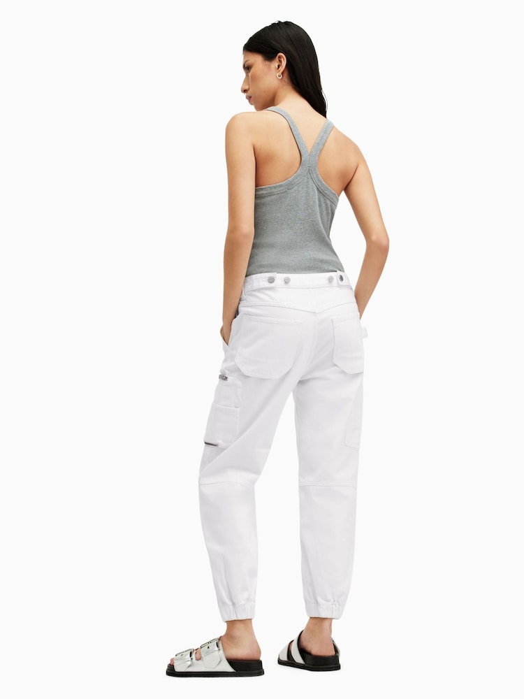 AllSaints White Cargo Florence Joggers - Image 2 of 6 AllSaints White Cargo Florence Joggers - Image 2 of 6