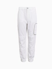 AllSaints White Cargo Florence Joggers - Image 6 of 6